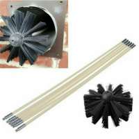 Flexible Rods  Brush Head Bendable Long Nylon Wire Chimney Brush Flexible Dryer Pipe Inner Wall Cleaning Kit