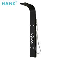 Foshan Supplier Black Painted Shower Column Massage Back Jet Steam Shower Control Panel